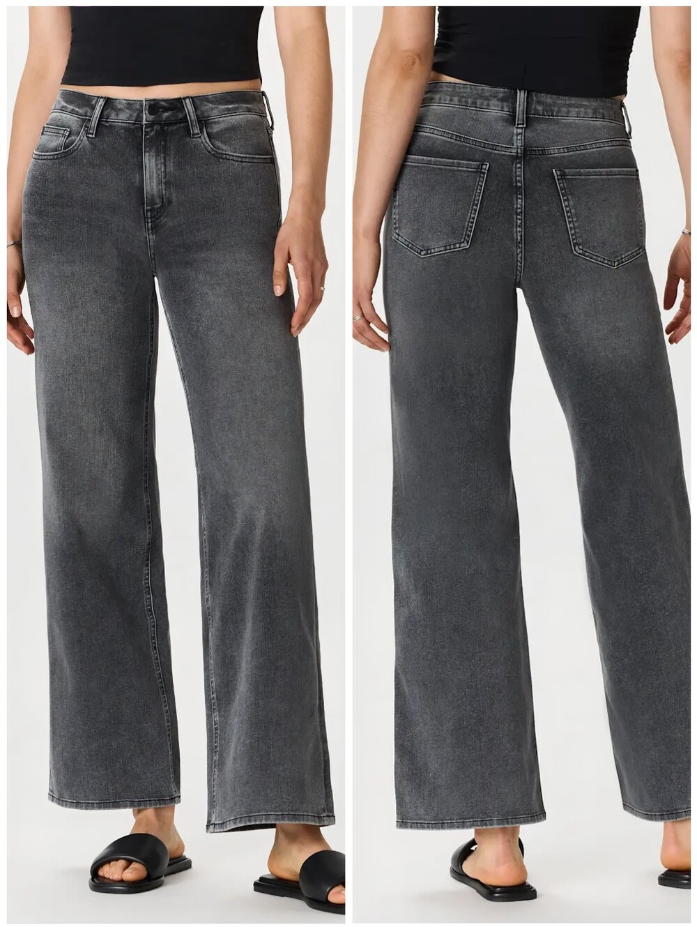 Quince Wide Leg Bella Greyed Out Jeans, 28